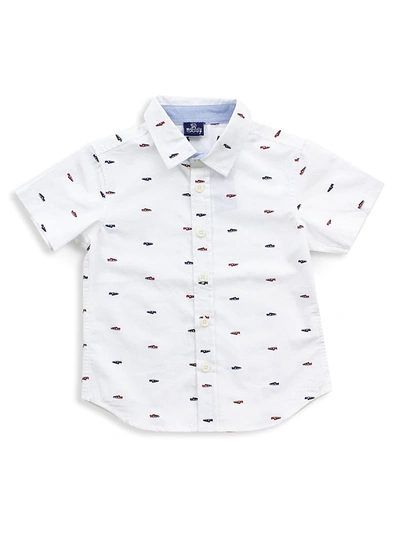 Bear Camp Baby Boy's Shoe-print Shirt In White
