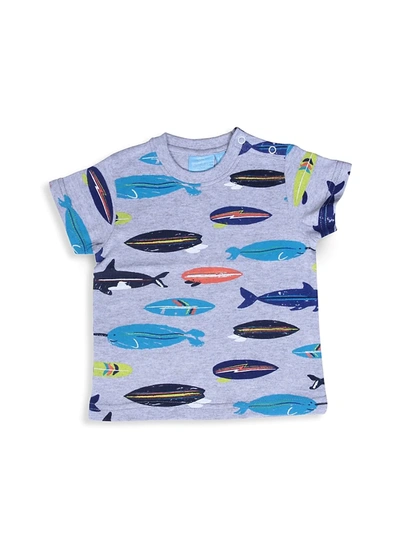 Bear Camp Kids' Little Boy's Lincoln Whale-print T-shirt In Grey Heather
