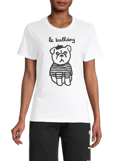 French Connection Women's Le Bulldog-print T-shirt In White
