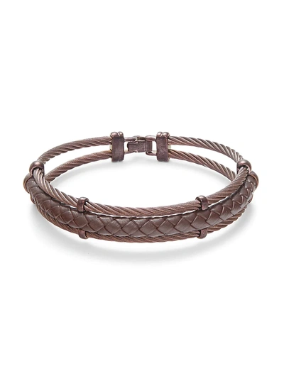 Alor Men's Stainless Steel & Leather Bracelet In Neutral