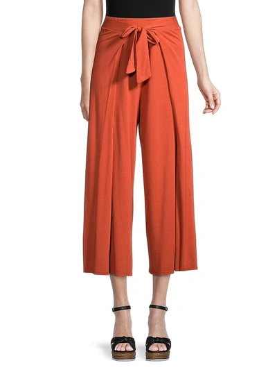 Michael Stars Women's Clarissa Cropped Wide-leg Pants In Red Clay