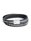 Tateossian Men's Leather Wrap Bracelet In Silver