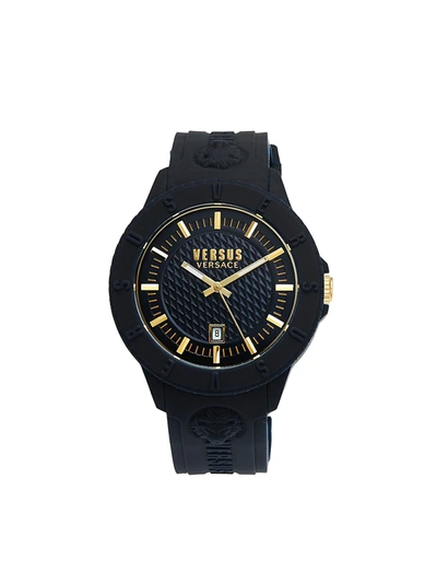 Versus Tokyo Silicone & Stainless Steel Watch In Black