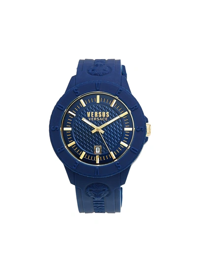 Versus Tokyo Silicone & Stainless Steel Watch In Blue