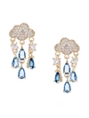 Eye Candy La Women's Luxe Collection Rain Storm 18k Goldplated & Cubic Zirconia Dangle Earrings In Brass