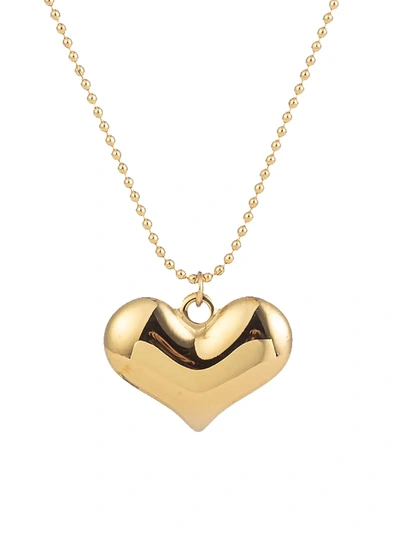 Eye Candy La Women's Luxe 18k Goldplated Sterling Silver Mini Heart Necklace