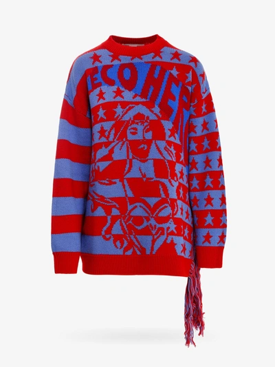 Stella Mccartney Crew Neck Sweater In Red