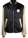 Palm Angels Pxp Colour-block Bomber Jacket In Schwarz