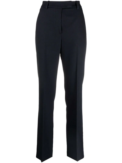 Aspesi High-waisted Straight-leg Trousers In Black