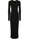 Dolce & Gabbana Jersey Calf-length Dress With Dg Logo Details In Black