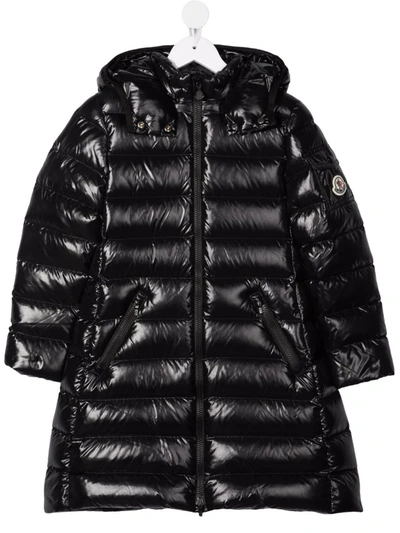 Moncler Kids' Logo-patch Padded Coat In Black