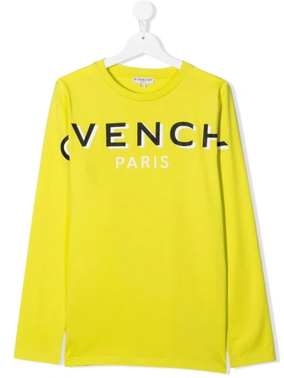 Givenchy Kids' Logo-print Cotton T-shirt In Anice