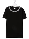 Givenchy Chain-print Cotton T-shirt In Black