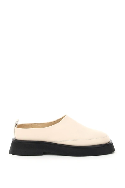 Wandler Rosa Loafers With Shearling Lining In White,beige