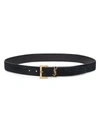 SAINT LAURENT MONOGRAM SUEDE BELT,400012785305