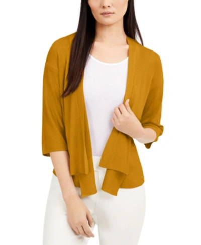 Alfani Draped Open-front Cardigan, Created For Macy's In Marigold Petal