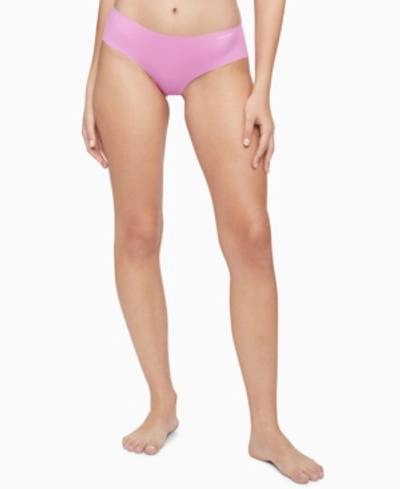 Calvin Klein Women's Pure Ribbed Hipster Underwear Qf6444 In Lilac Rain