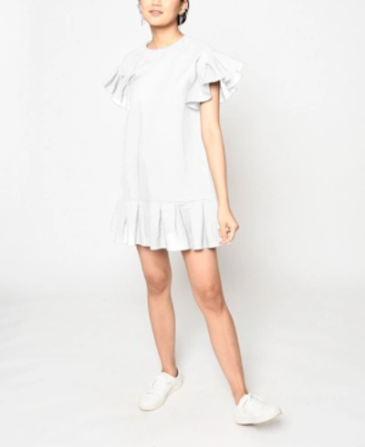 Nicole Miller Women's Mini Shift Dress In White