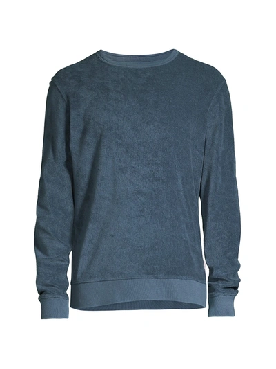 Orlebar Brown Pierce Slim-fit Garment-dyed Cotton-terry Sweatshirt In Navy
