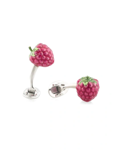 Fils Unique The Sweet Tarts Sterling Silver Raspberry Cufflinks