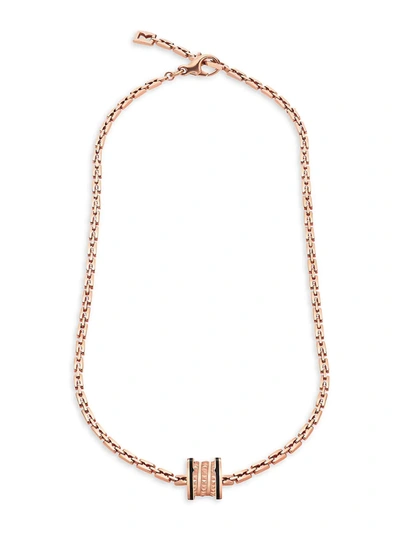 Bvlgari Women's B. Zero1 Rock 18k Rose Gold & Black Ceramic Pendant Necklace