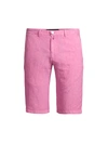 Kiton Linen Shorts In Pink