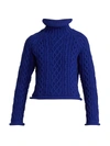 MAISON MARGIELA CROPPED CABLE-KNIT SWEATER,400014297479
