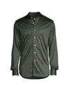 CANALI MEN'S COLLARED BUTTON-DOWN JERSEY SHIRT,400014311427