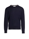 Brunello Cucinelli English Rib Knit Sweater In Blue