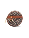 VERSACE COATED CANVAS MONOGRAM COIN PURSE,400014564319