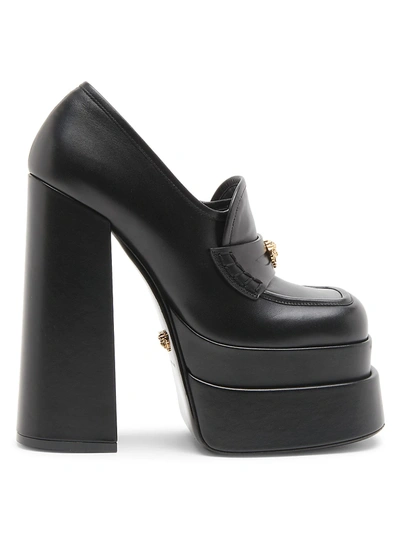 Versace Women's Intrico Platform Loafers In Black