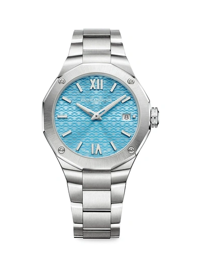 Baume & Mercier Riviera 10612 Stainless Steel Bracelet Watch In Silver
