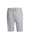 Hanro Woven Cotton Shorts In Shaded Check