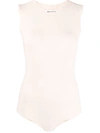 Maison Margiela Four-stitch Sleeveless Bodysuit In Nude
