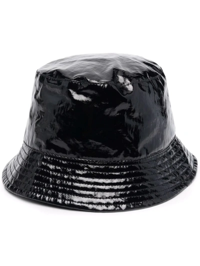 Isabel Marant Logo-embroidery Bucket Hat In Schwarz