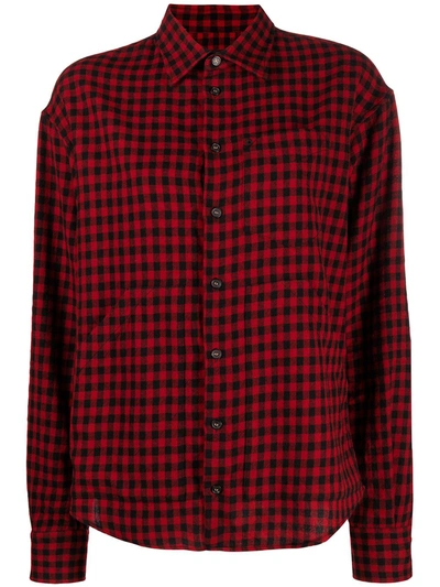 Dsquared2 Gingham Check Wool Shirt In Red