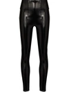 SPANX HIGH-RISE FAUX-LEATHER LEGGINGS