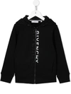 GIVENCHY LOGO-PRINT ZIPPED HOODIE