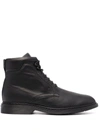 HOGAN LACE-UP LEATHER BOOTS