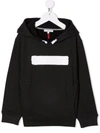 GIVENCHY CONTRASTING LOGO COTTON HOODIE