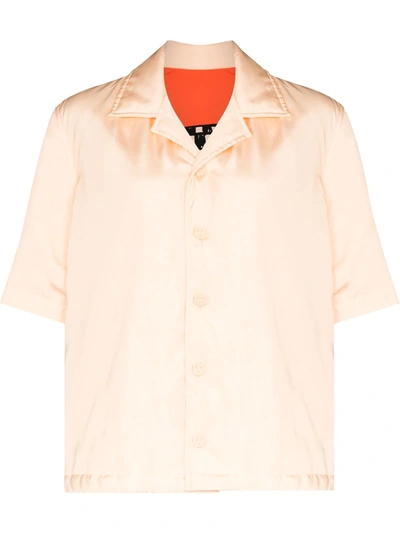 Bottega Veneta Car-print Short-sleeved Shirt In Pink