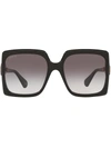 Gucci Interlocking G Oversized Square-frame Sunglasses In Schwarz