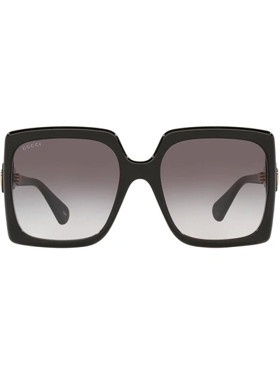 Gucci Oversized Square-frame Sunglasses In Schwarz