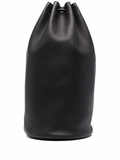 The Row Massimo Drawstring Backpack In Black