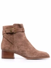 MICHAEL MICHAEL KORS BUCKLE-EMBELLISHED ANKLE BOOTS