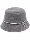 RUSLAN BAGINSKIY LOGO-TRIM BUCKET HAT