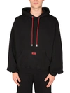 Gcds Sweatshirt With Rubber Logo In Nero
