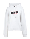 DSQUARED2 WOMAN WHITE ICON TAPED HOODIE,S80GU0046-S25042 100