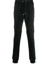 BALMAIN BLACK COTTON SWEATPANTS,WH1OB000B071 EAB