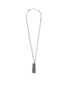 Ambush Gunmetal Logo Lighter Case Necklace In Silver No Color